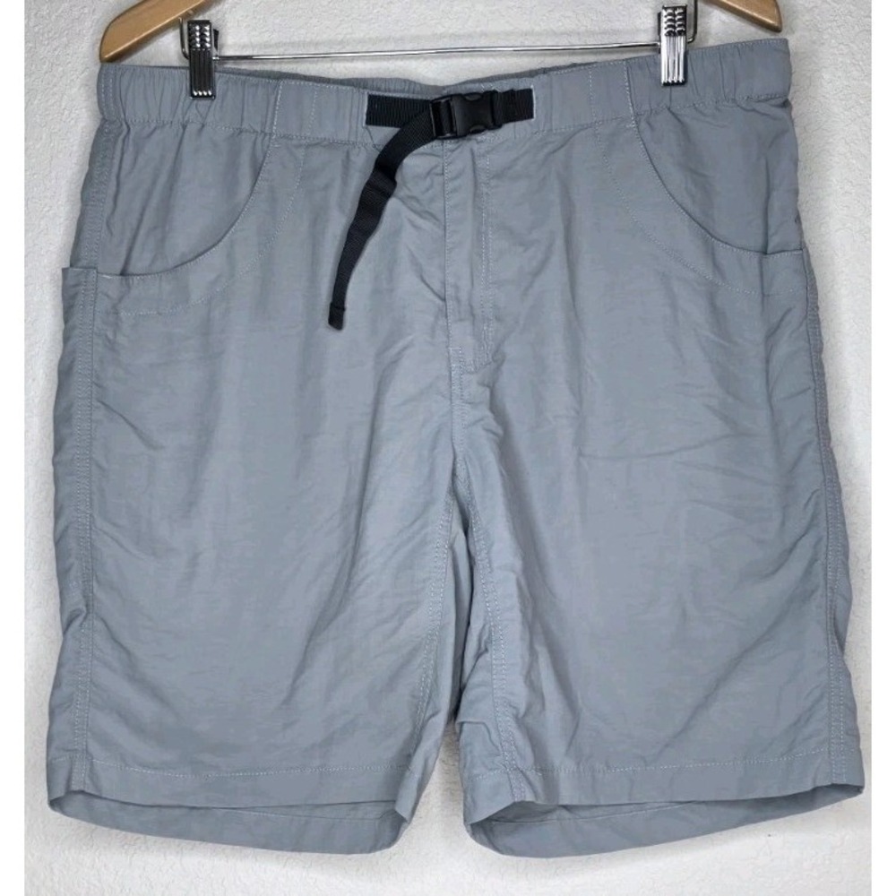 KAVU Big Eddy Shorts Men XL Grey Lightweight Hike Outdoor Belted Hiking Travel
